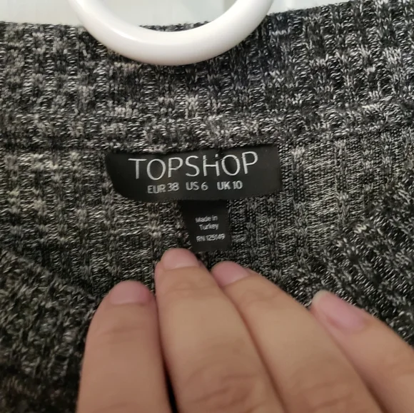 Topshop Grey Heather Mock Neck Dress - Picture 7 of 7